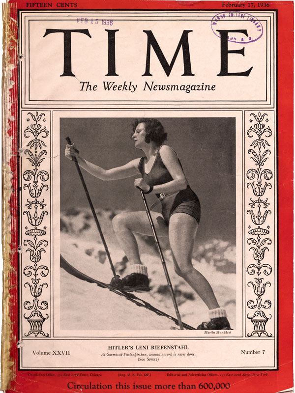 Time Magazin 1936; Titelbild mit Leni Riefenstahl, Foto: Jochen Quast